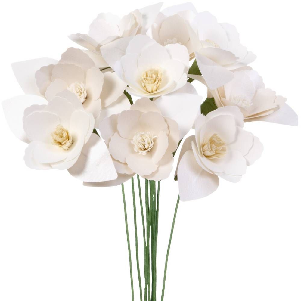 Mini Magnolia Flower Kit - Whites