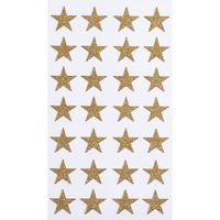 Gold Glitter Stars Stickers