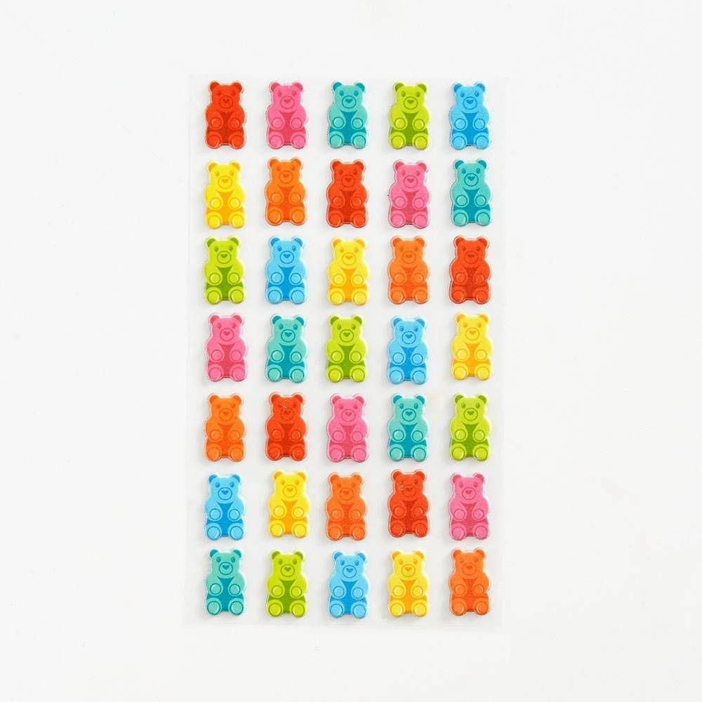 Gummy Bear Puffy Stickers