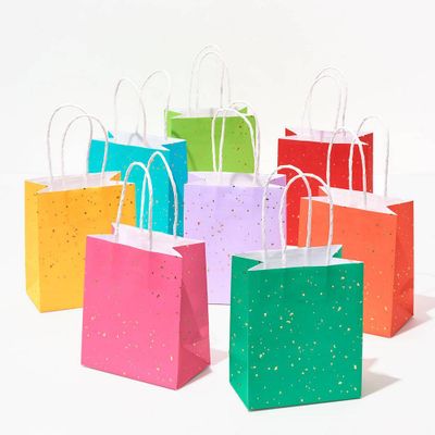 Bright Multicolor Gold Fleck Treat Bags