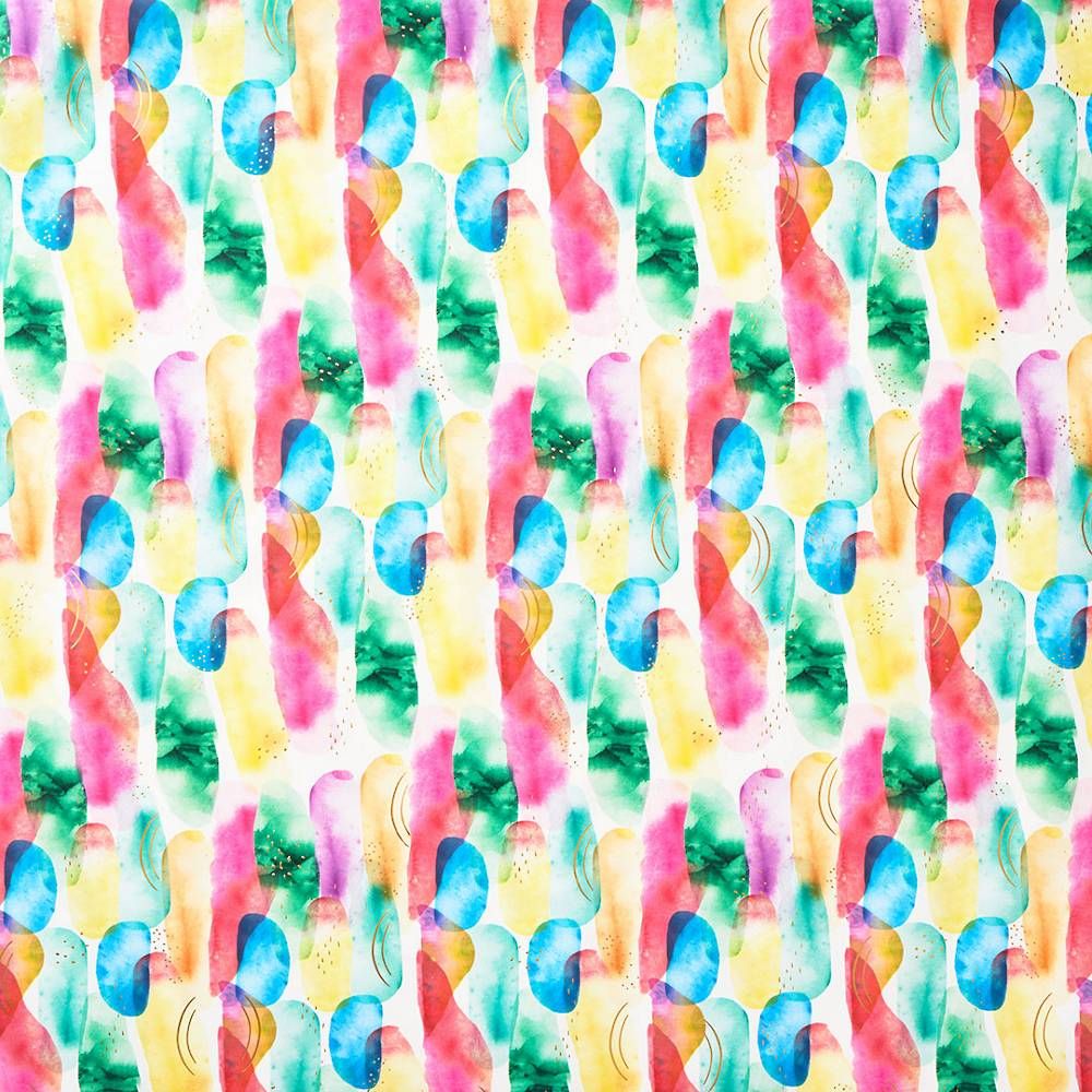 Rainbow Abstract Watercolor Stone Wrapping Paper