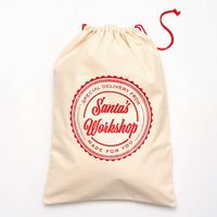 Santa's Workshop Extra Large Drawstring Bag