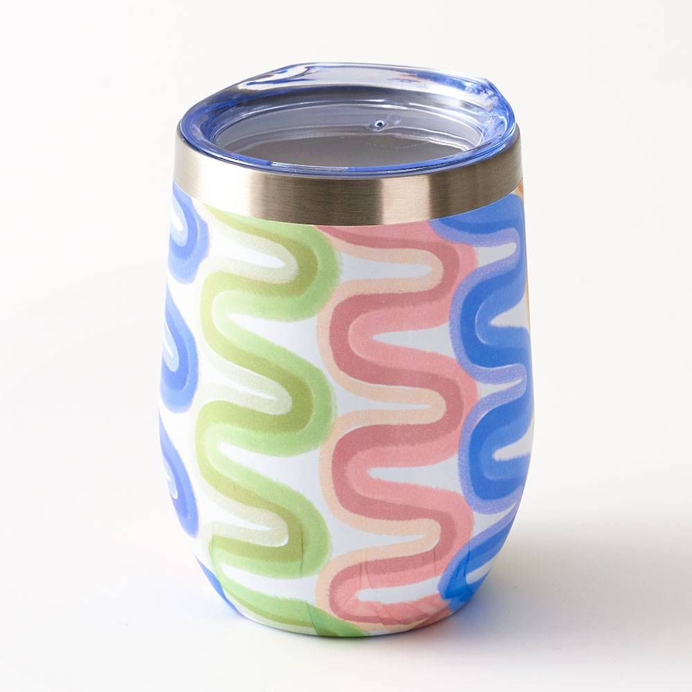 Wavy Stainless Wine Tumbler