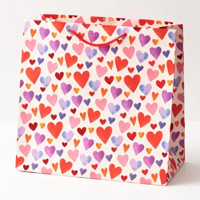 Painted Hearts Large Gift Bag