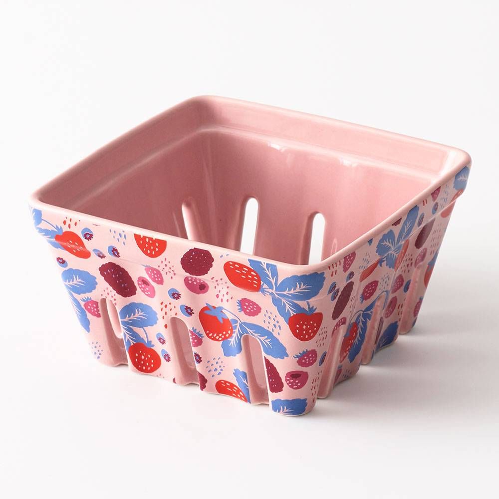 Floral Ceramic Berry Basket by Anthropologie