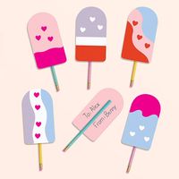 Popsicles Pencil Valentine Card Kit