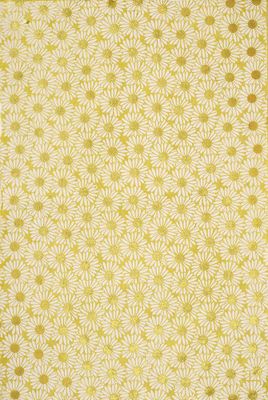 Lokta White & Gold Daisy Handmade Paper