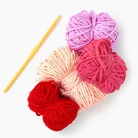 Crochet Heart Coasters Kit