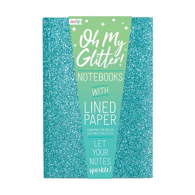 Aqua Glitter Notebooks