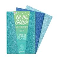 Aqua Glitter Notebooks