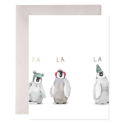 Fa La La Penguins Holiday Card