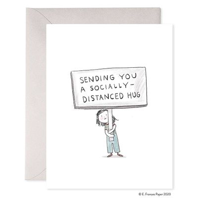 Socially Distanced Hug Greeting Card