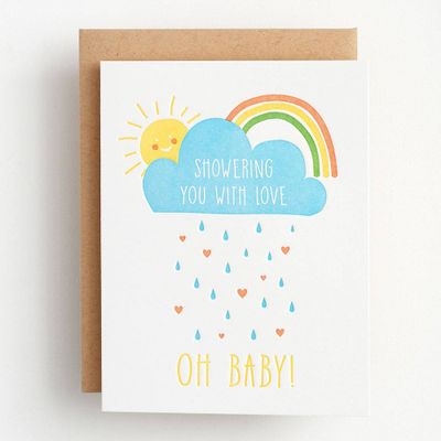 Showering You With Love Baby Card