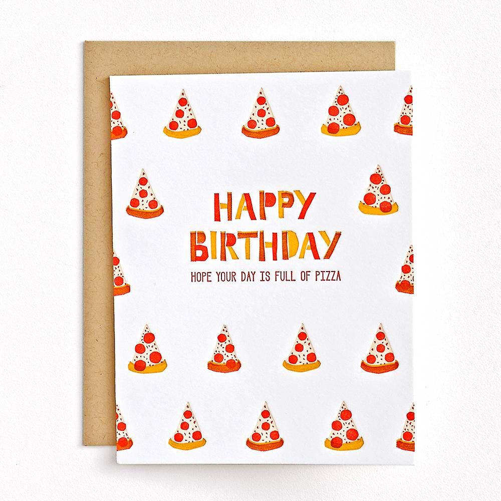 Pizza Birthday Card