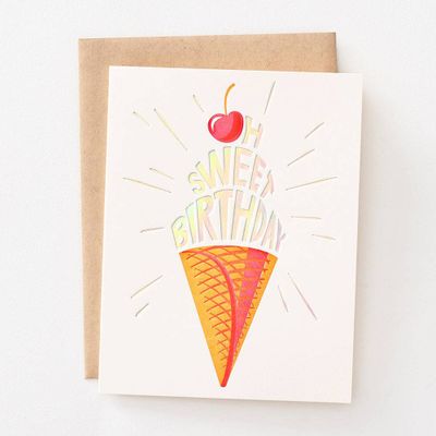 Oh Sweet Cone Birthday Card