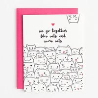 Go Together like Cats Friendship Card