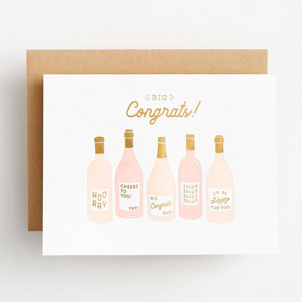 Big Congrats Bottles Card