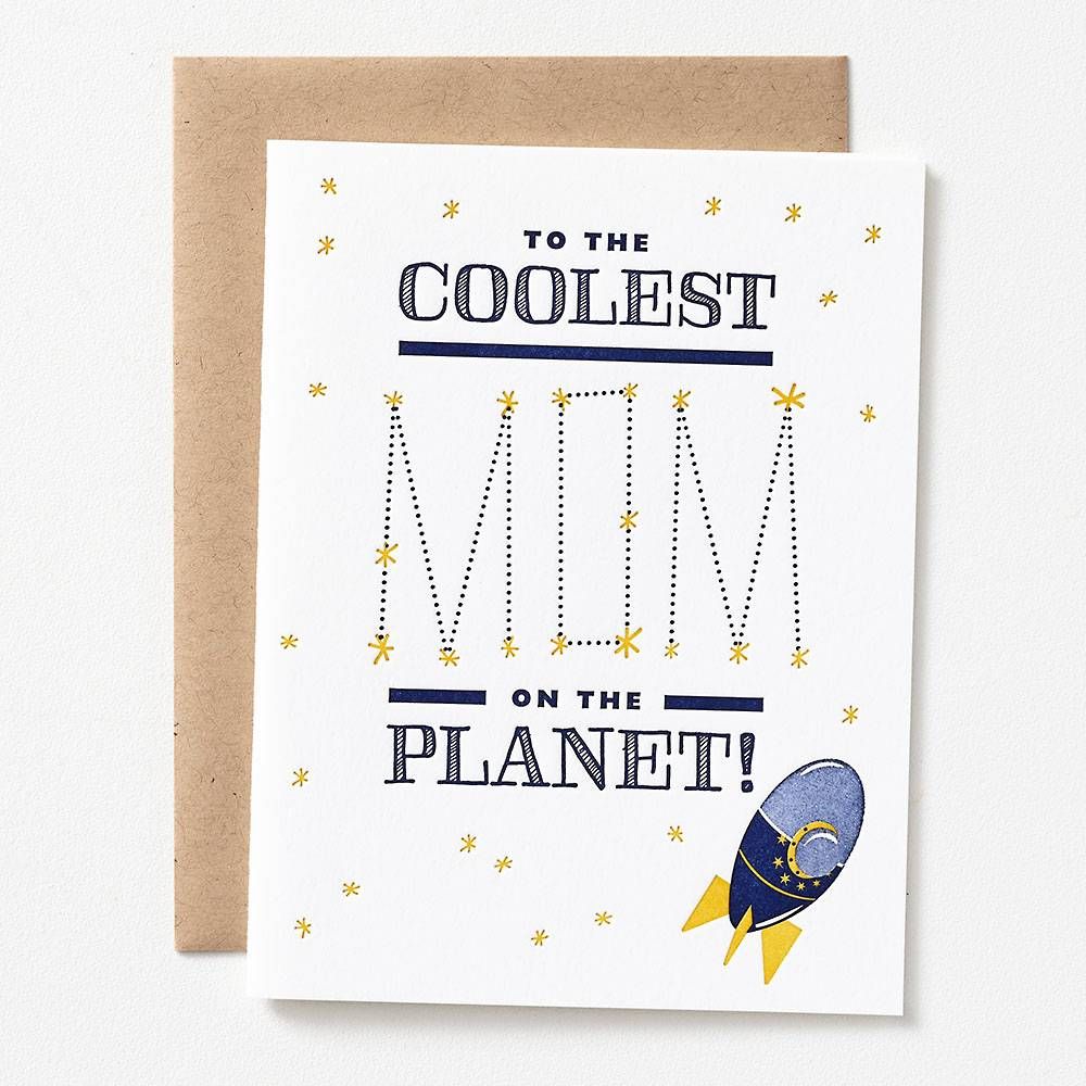 Planet's Coolest Mom Mother's Day Card