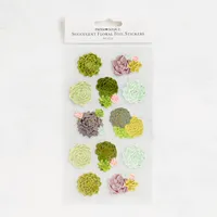 Succulent Floral Foil Stickers