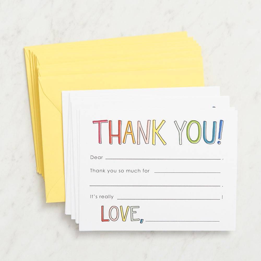 Rainbow Thank You Cards