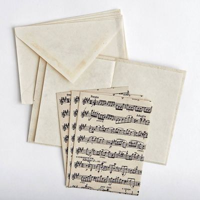 Music Notes Stationery Set