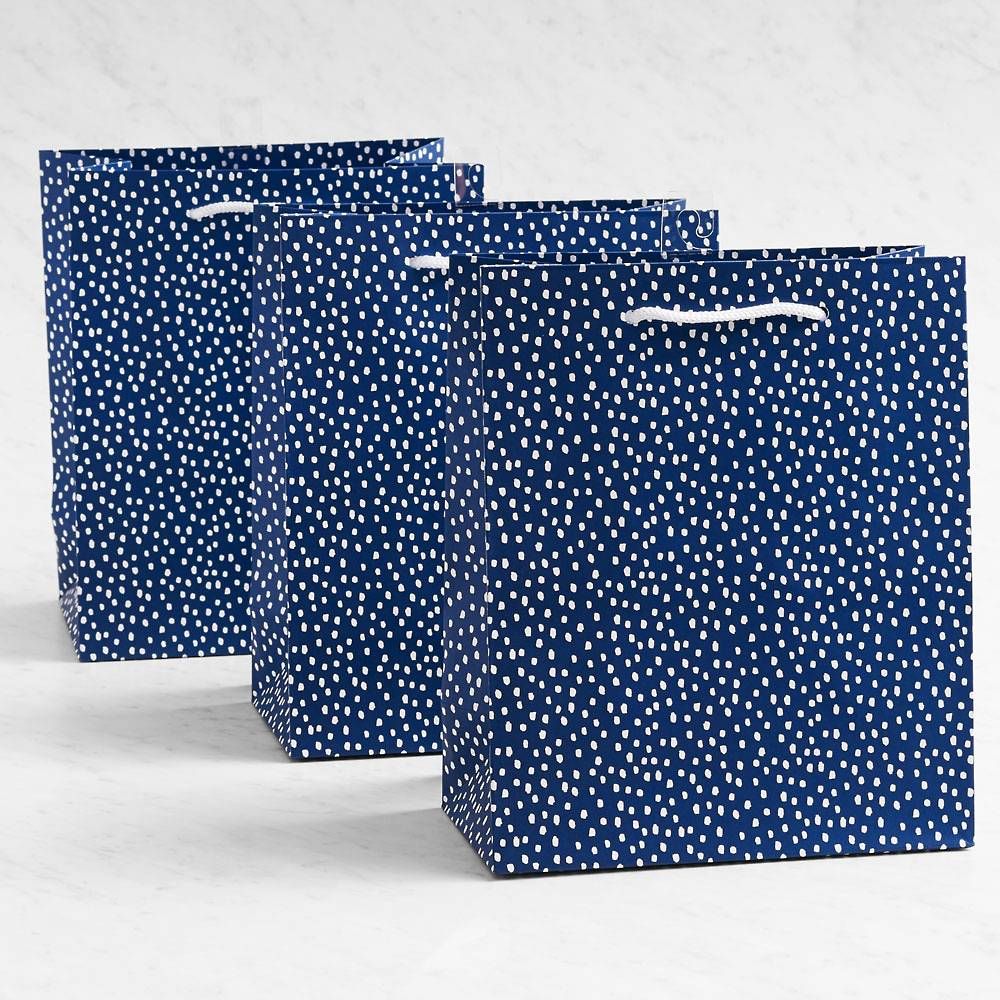 Navy Flurry Gift Bag Set