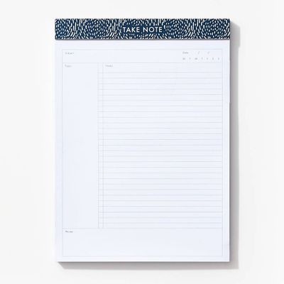 Navy Foil Legal Pad