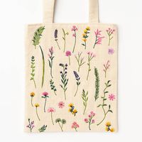 Wildflower Embroidered Tote