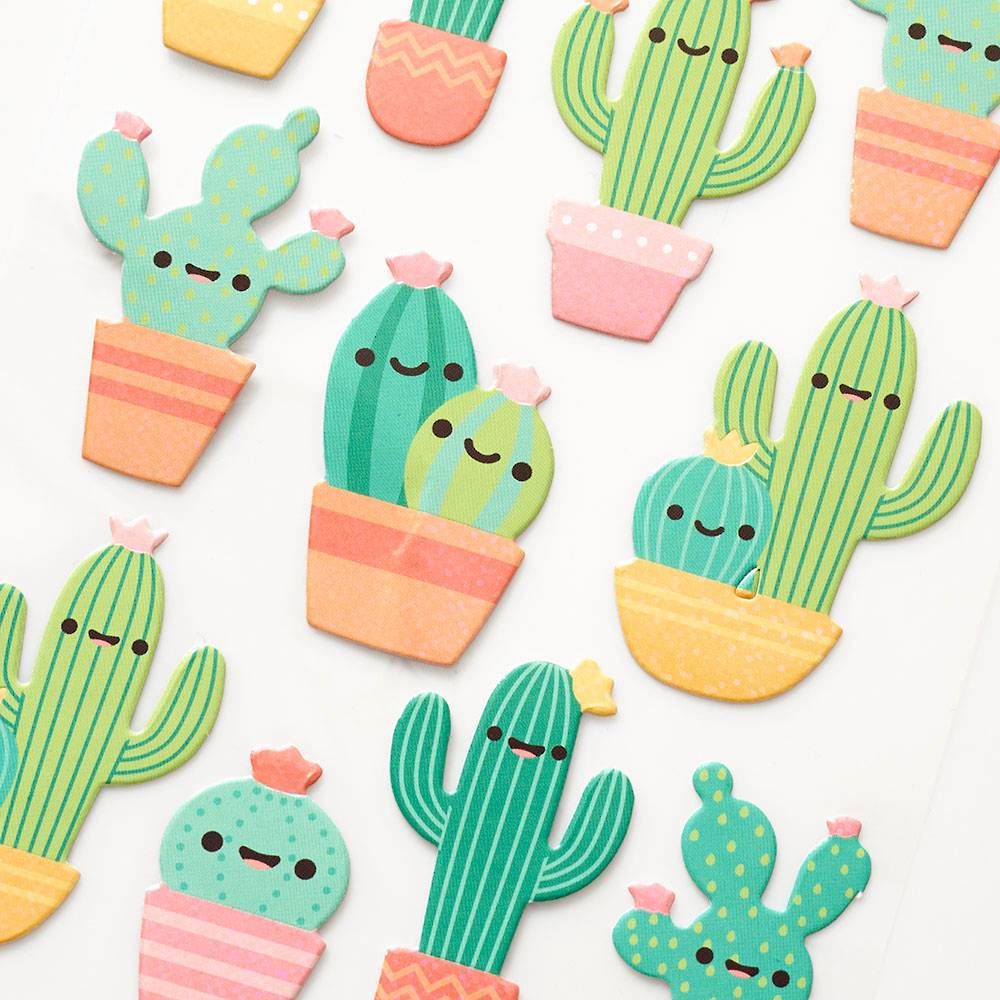 Happy Cacti Stickers