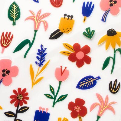 Paper Cut Flower Stickers