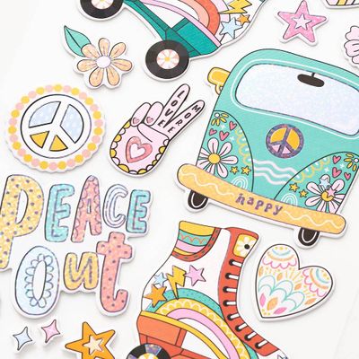 Retro Groovy Stickers