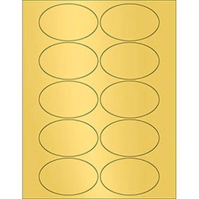 Gold Oval Printable Labels