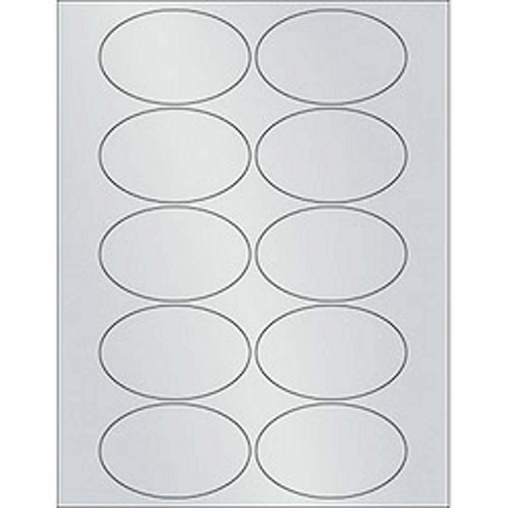 Silver Oval Printable Labels