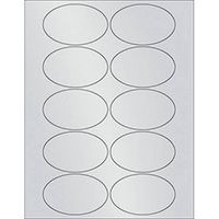 Silver Oval Printable Labels