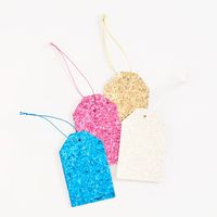 Multicolor Glitter Gift Tags