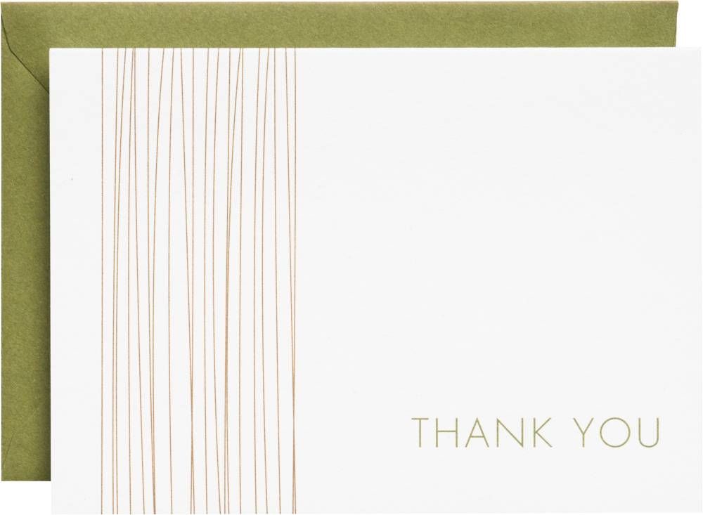 Bamboo 4 Bar Thank You Notes