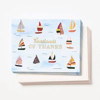 Gold Foil Boatloads Thank You Card Set