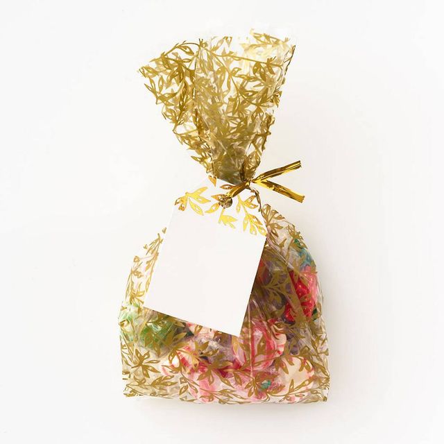 Gold Confetti Dot Cellophane Bags