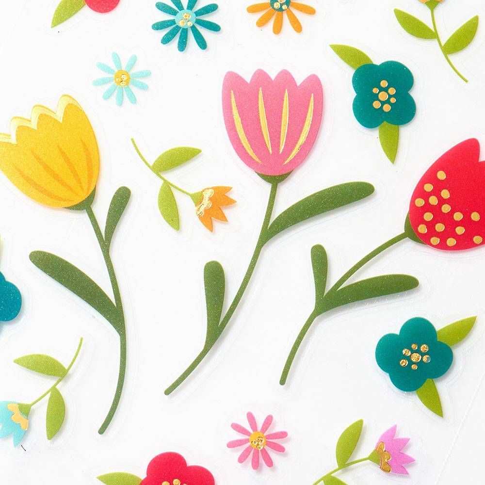 Folk Floral Stickers