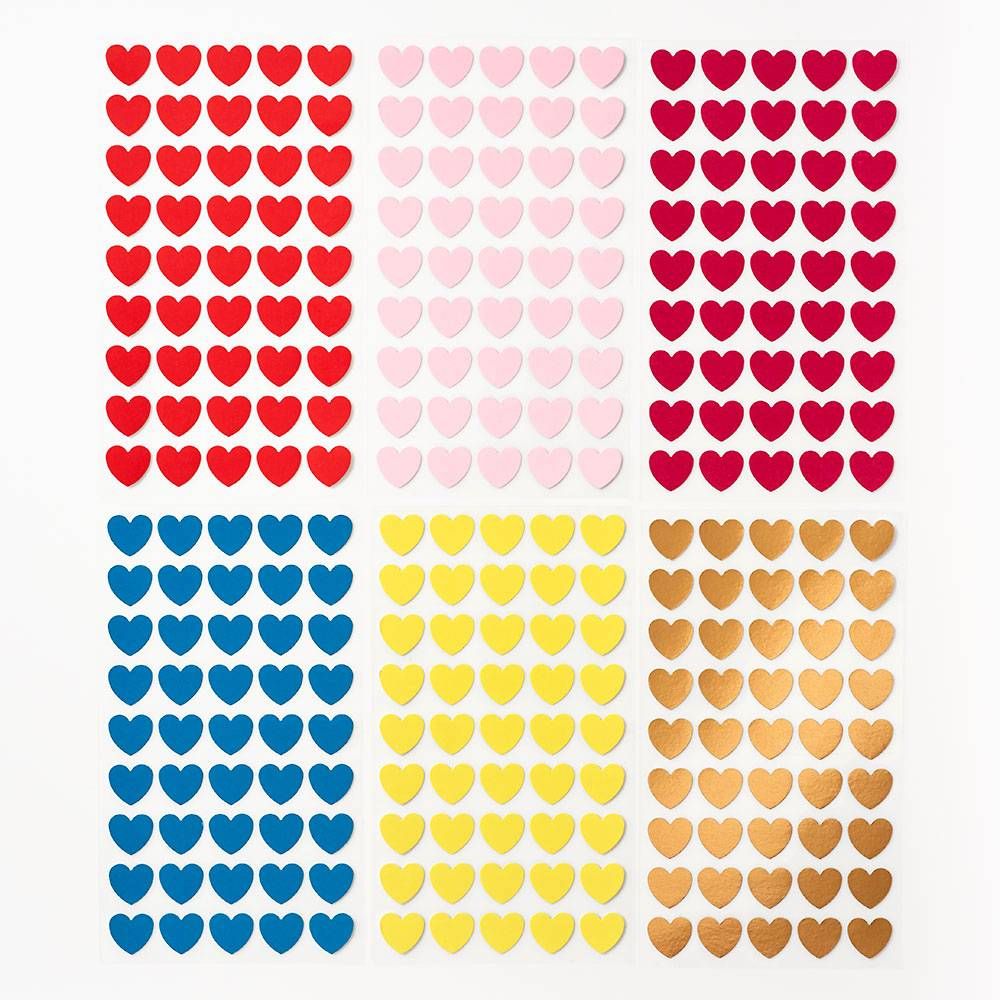 Colorful Heart Multi Sheet Stickers