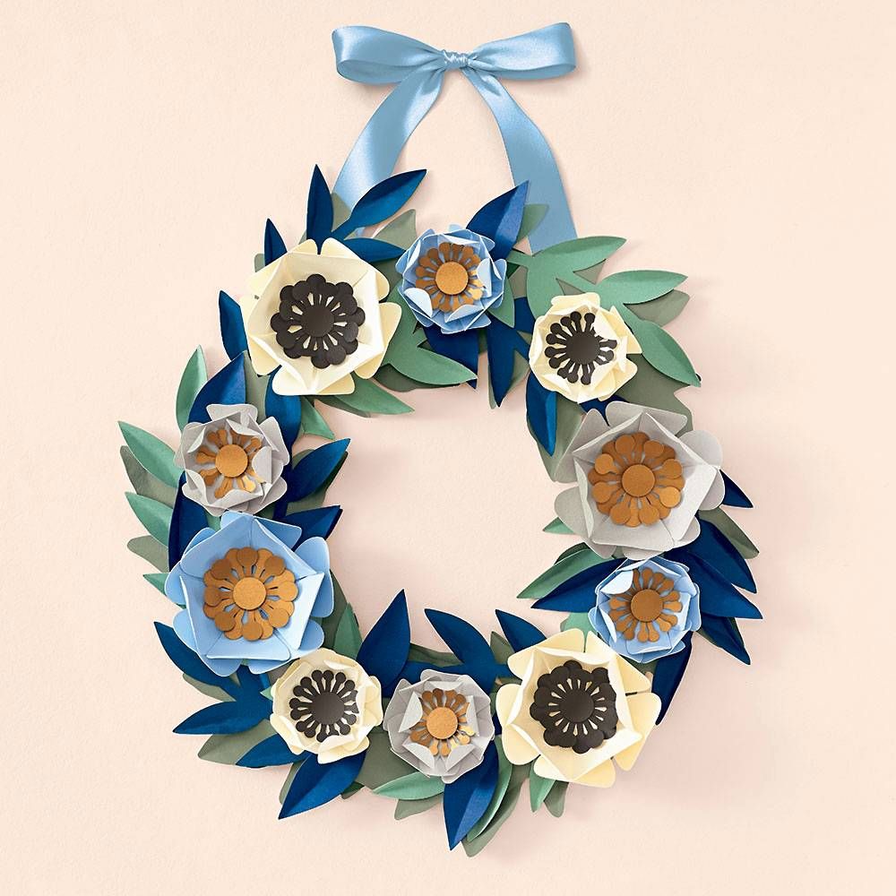 Blue Floral Wreath Kit