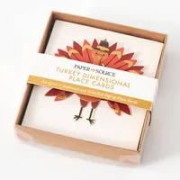 Dimensional Turkey Thanksgiving Place Cards