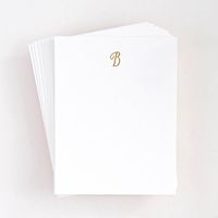 Foil St. Agnes Monogram B Stationery Set