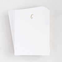 Foil St. Agnes Monogram C Stationery Set