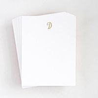 Foil St. Agnes Monogram D Stationery Set