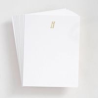 Foil St. Agnes Monogram H Stationery Set