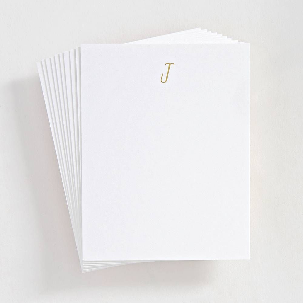 Foil St. Agnes Monogram J Stationery Set