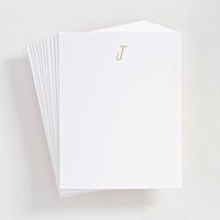 Foil St. Agnes Monogram J Stationery Set