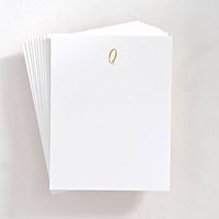 Foil St. Agnes Monogram Q Stationery Set