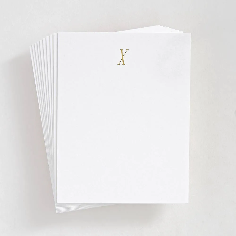 Foil St. Agnes Monogram Stationery Set